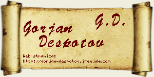Gorjan Despotov vizit kartica